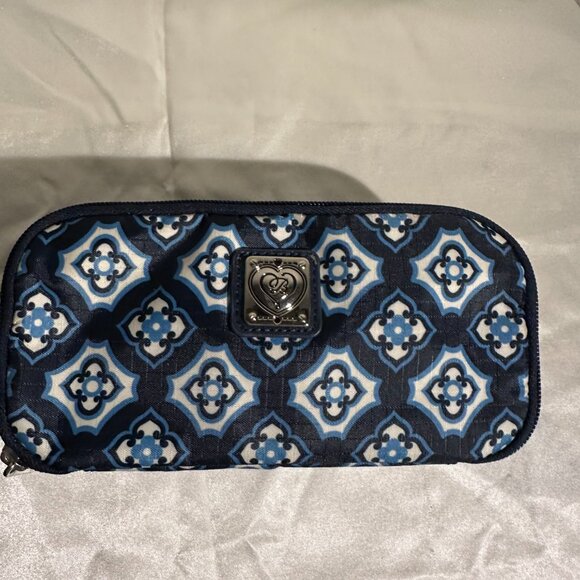 💙 Brighton Cosmetic Bag – Blue Geometric Print 💙 - Picture 1 of 7